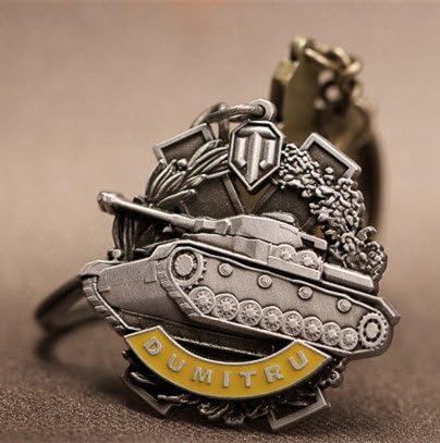 World of Tanks Dumitru's Medal keychain Key Ring Pendant b2