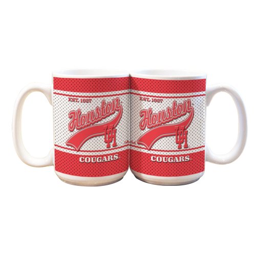 NCAA Houston Cougars 2 Pack 15oz White Vault Mug