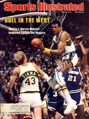 Marvin Webster (New York Knicks) autographed Sports Illustrated Magazine