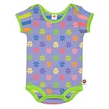 Little Miss Matched onesie, purple zany flower/stripe 3-6months