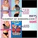 **5-PACK FITNESS: Claudia Schiffer: Perfectly Fit Abs VHS, Perfectly Fit Buns VHS, Perfectly Fit Legs VHS, Billy Blanks Tae-Bo Live Advanced Workout VHS *AND BOOK: Diets Don't Work: Stop Dieting Become Naturally Thin by Dr. Bob Schwartz, Ph.D. (IDK Bundles)