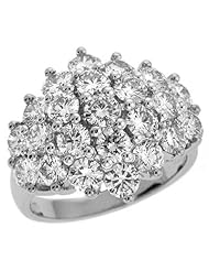 14k White Gold Diamond Ring, Best Quality Free Gift Box Satisfaction Guaranteed