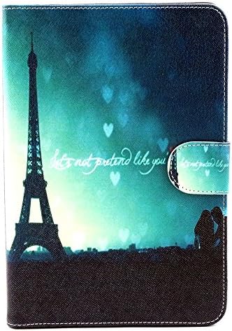 iPad Mini 3/ Mini 2/iPad Mini 1 Case Cover,iPad Mini Case,Cafeleo PU Leather Case Book Style Folio Protective Skin Cases with Stand Magnetic Smart Cover with built in credit cards ID card slots cash slot fit for Apple iPad Mini 1 / 2 / 3 (Night Eiffel Towel)