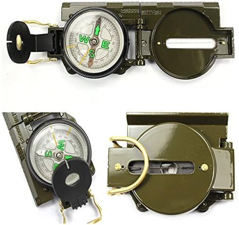 New Lensatic Compass Military Camping Hiking Army Style Survival Marching Metal