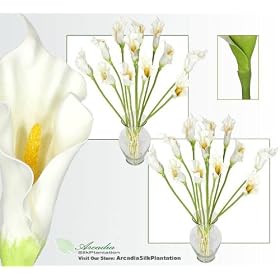 Calla Lily Bendable Sprays Artificial Silk Flowers