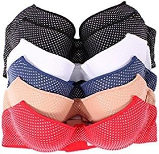 Ilumie Women's Push Up Bras with Removable Straps 6 Pack (40C)
