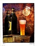 IMAGE OF Beer 4 Beautiful MUSEUM WRAP CANVAS Print with Added BRUSHSTROKES Judy Mandolf 10x12