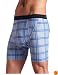 Exofficio Men's Give-N-Go Plaid Boxer Brief, Blue Jean/Edama, Small