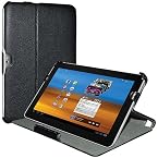 Amzer Shell Portfolio Case Folio Cover for Samsung GALAXY Tab 10.1 P7100 - Black Leather Texture (AMZ93678)