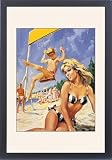 Framed Prints of Family on beach from Mary Evans Framed Prints of Family on beach from Mary Evans