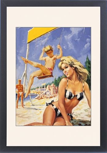Framed Prints of Family on beach from Mary Evans
