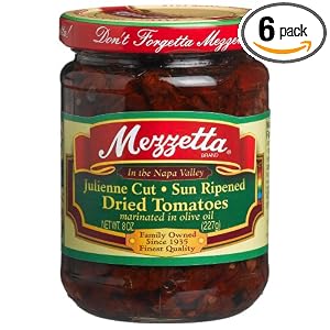 Mezzetta Sundried Tomatoes in Olive Oil, 8-Ounce Jars (Pack of 6) by 