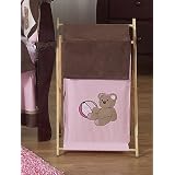 Baby and Kids Clothes Laundry Hamper for Pink and Chocolate Teddy Bear Bedding by JoJo Designs