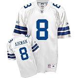 Men`s Dallas Cowboys #8 Troy Aikman Road Repli-Thentic Jersey