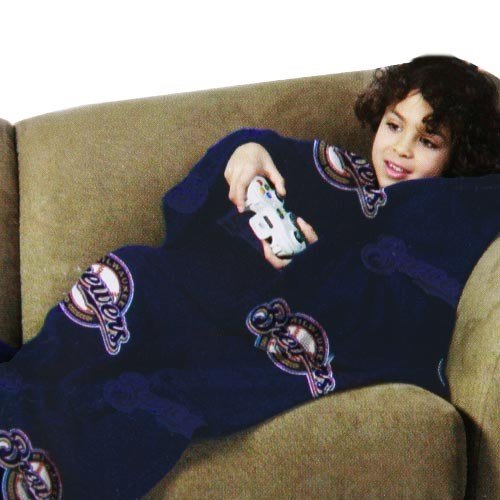 Milwaukee Brewers Youth Navy Blue Team Logo Print Unisex Comfy Throw