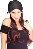 Caribbean Pirate Wig with Suede 'Do Rag
