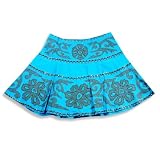 Haven Girl - Girls Peasant Skirt, Ocean Blue