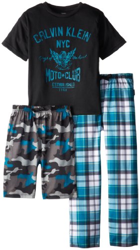 Calvin Klein Boys 8-20 Three Piece Camo Sleep Set