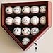 14 Baseball Display Case Cabinet Holder Wall Rack Home Plate Shaped w/98% UV Protection- Lockable