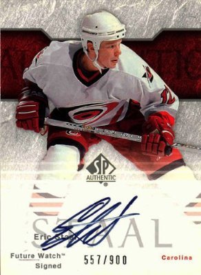 Eric Staal 2004 Upper Deck Future Watch Rookie Signed  Autographed Card 557900