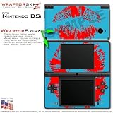 Nintendo DSi Skin Big Kiss Red on Blue WraptorSkinz Skins (DSi NOT INCLUDED ....