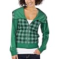 Mossimo Supply Co. Juniors Hoodie - Chesapeake Green Plaid