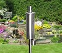 4 Gartenfackeln aus Edelstahl 120 cm