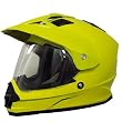 AFX FX-39 DUAL SPORT SOLID FULL-FACE HELMET HI-VIZ YELLOW MD