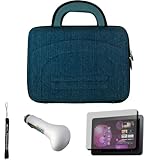 Blue Denim eBigValue Protective Hard Nylon Cube Carrying Case with Handles  ....