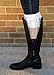Funky Junque's CC Women's TWO TONE REVERSIBLE BOOT CUFF - Cable Knit Boot Sock Topper...