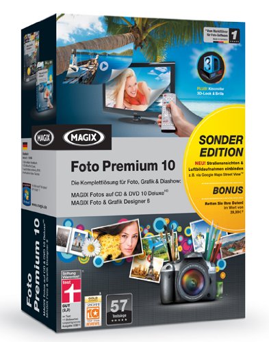 MAGIX Foto Premium 10 (Sonderedition): Fotos auf CD & DVD 10 Deluxe + Foto & Grafik Designer 6