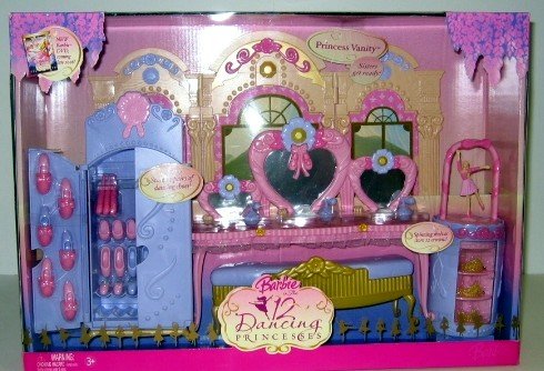 Childrens Toyshop  Toys : Barbie And The 12 Dancing Princesses Princess Vanity Playset