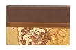Home Essence 0387 Bookbound Photo Album, Fabric Old World Map and Faux Leather Split Front with Ribbon