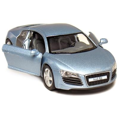 Set of 4: 5" Die-cast Metal Audi R8 Sport Coupe 1:36 Scale (Metallic Blue/Grey/Red/Silver)
