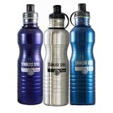 New Wave Enviro Stainless Steel Water Bottle 1 Liter Silver 3 Bottles Stainless Steel Water Bottle 1 Liter