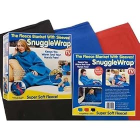 Luxury Snuggle Blanket Snug Fleece Rug with Sleeves