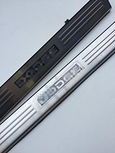 2013-2015 Dodge Dart Stainless Steel LED Door Sill Plates Entry Guards LED Ligh-blue