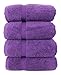 SALBAKOS - Premium 4 Piece Bath Towel Set, Made with 100% Turkish Cotton, Quick Drying, Highly Absorbent & Comfy Towels for Spa & Hotel | 27