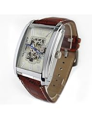 Youyoupifa Brown Synthetic Leather Strap Unisexs Watch