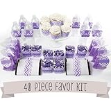 Chevron Purple - 40 Piece Party Kit - Do It Yourself
