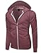 Youstar Men's Basic Solid Light Weight Hoodie Jackets