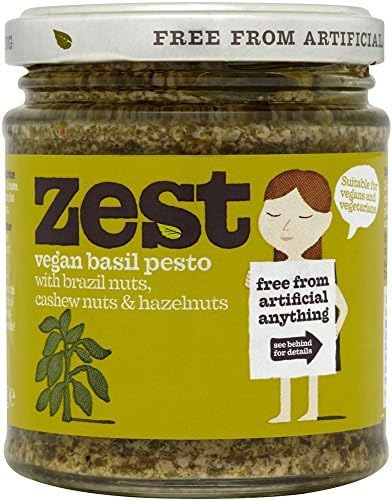 Zest Foods Basil Pesto Suitable For Vegans 165g (Pack of 3) by Zest Foods