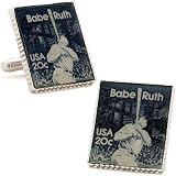 Babe Ruth Stamp Cufflinks Cuff Links