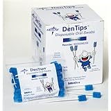 Medline Dentips Disposable Oral Swabs - Untreated - Blue - Individually Wrapped - Qty of 250