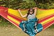 Tropical Siesta Mayan Mexican Double Hammock