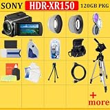 51scMAj19FL. SL160  Sony HDR XR150 120GB High Definition Handycam Camcorder + HUGE ACCESSORIES PACKAGE INCLUDING WIDE ANGLE MACRO LENS + 2X TELEPHOTO + 3 PC FILTER KIT + 1GB PRO DUO MEMORY CARD + CARRYING CASE + TRIPOD & MUCH MORE !!