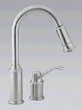 51scMJ2CpRL. SL160  MOEN 7590SL Aberdeen Single Handle Kitchen Faucet with Pullout Spout, Stainless