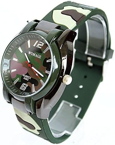 HKB Men in camouflage army green sports watch