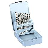 SHINA 　耐久性　　卸売19pcs/ lotのハードタングステン　　コバルトHSSドリルビット　1mm-10mm　　　　電気ドリル作業に向け　　鉄銅アルミ