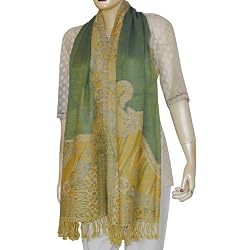 Scarves Stoles Wool for Womens India 27 x 72 inches (jstl354)